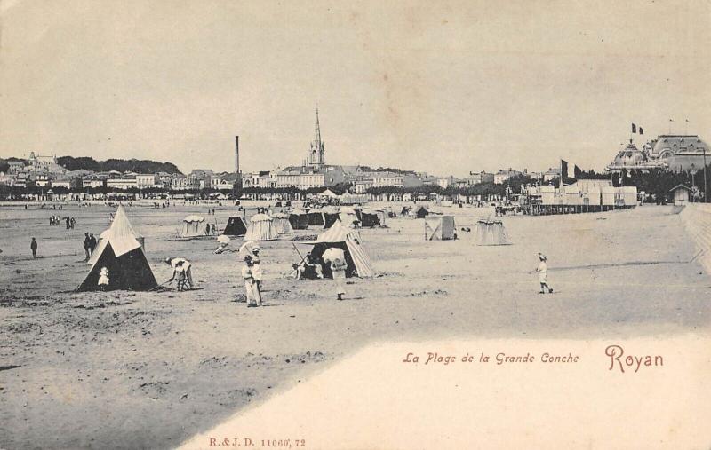 Carte postale ancienne Royan - La Plage De La Grande Conche à Royan