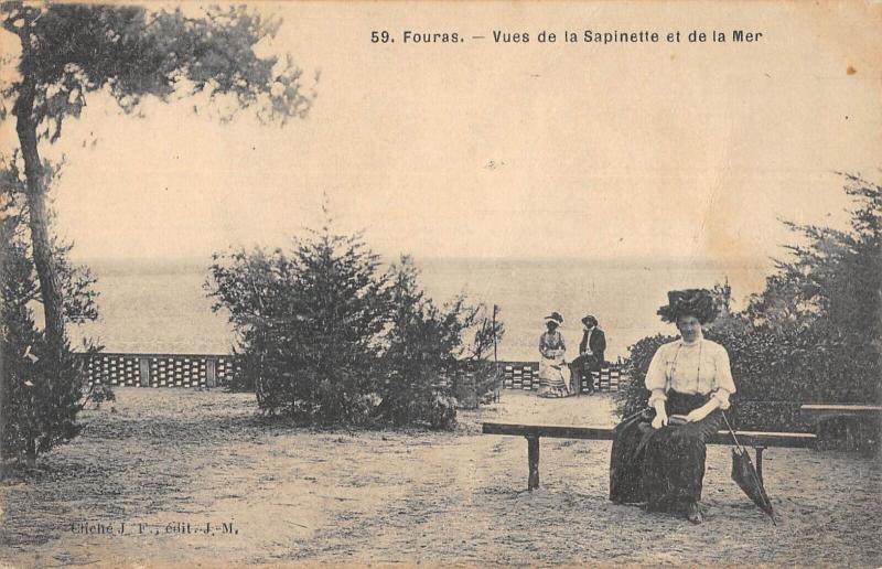 Carte postale ancienne Fouras - Vue De La Sapinette Et De La Mer à Fouras