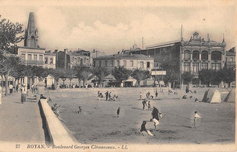 Carte postale ancienne Royan - Boulevard Georges Clemenceau à Royan