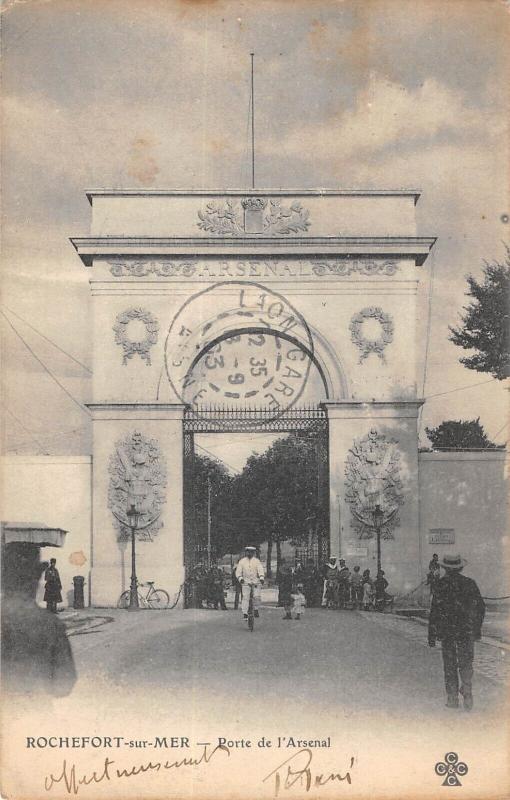 Carte postale ancienne Rochefort Sur Mer - Porte De L'Arsenal à Rochefort