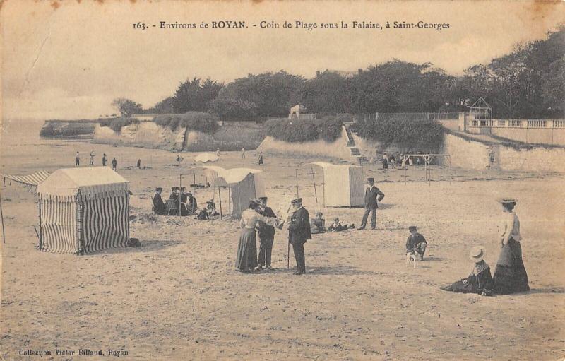 Carte postale ancienne Environs De Royan - Coin De Plage Sous La Falaise A Saint Georges à Royan