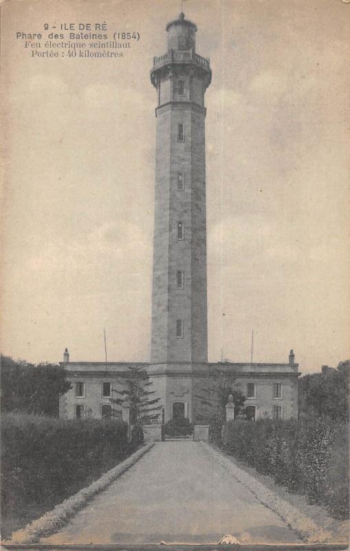 Carte postale ancienne Ile De Re - Phare Des Baleines