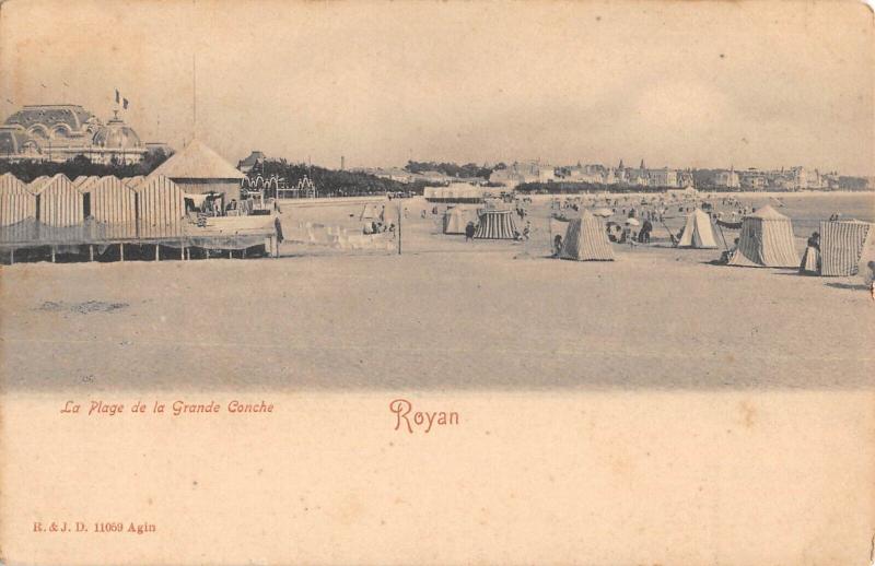 Carte postale ancienne Royan - La Plage De La Grande Conche à Royan