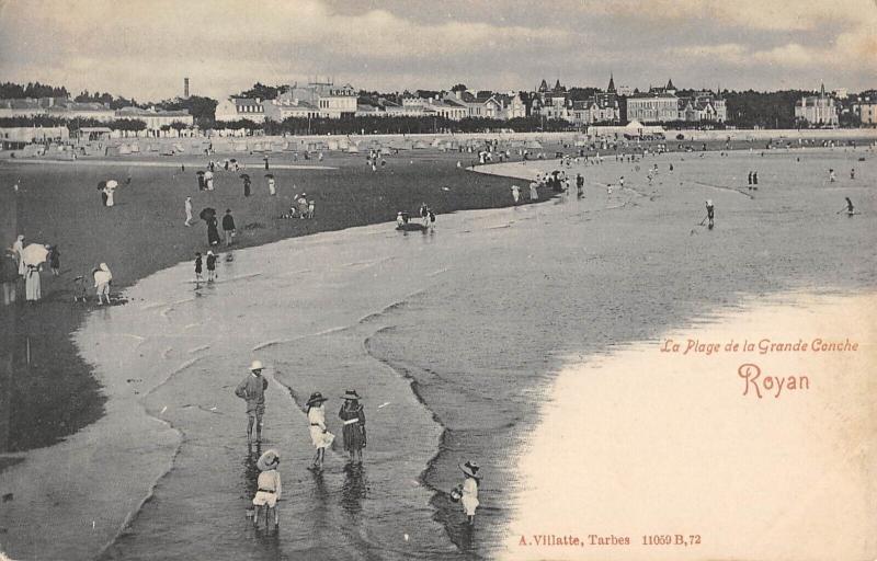 Carte postale ancienne Royan - La Plage De La Grande Conche à Royan
