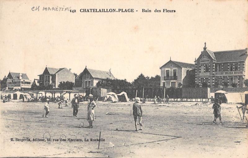 Carte postale ancienne Chatelaillon Plage - Bain Des Fleurs à Châtelaillon-Plage