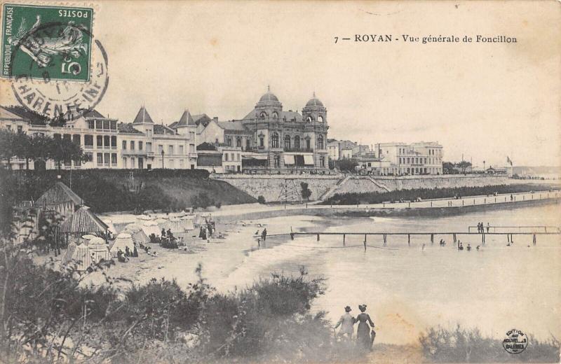 Carte postale ancienne Royan - Vue Generale De Foncillon à Royan