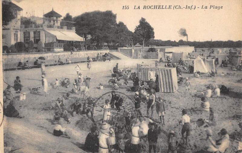 Carte postale ancienne La Rochelle - la plage à La Rochelle