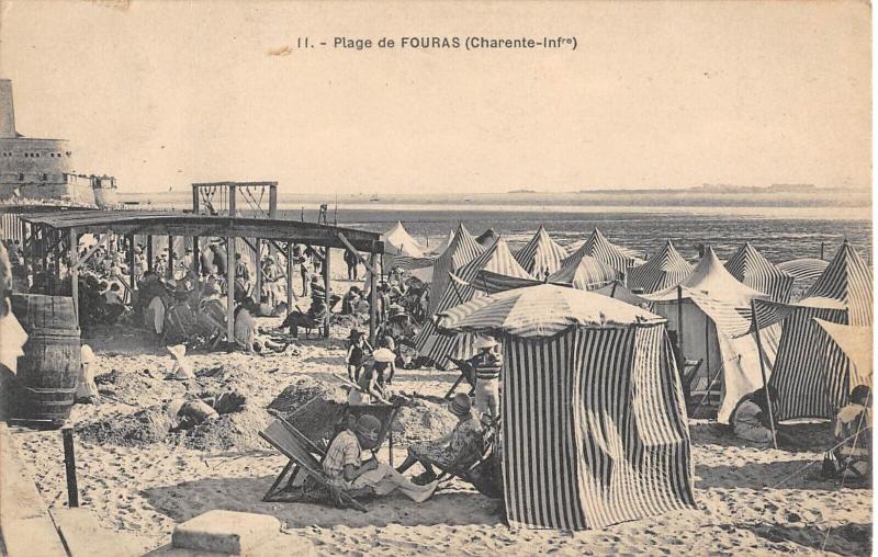 Carte postale ancienne Plage De Fouras à Fouras