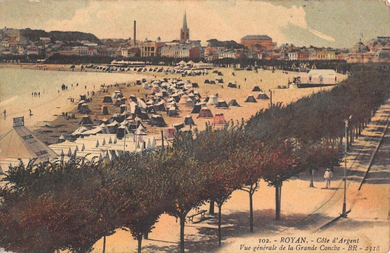 Carte postale ancienne Royan - Vue Generale De La Grande Conche à Royan