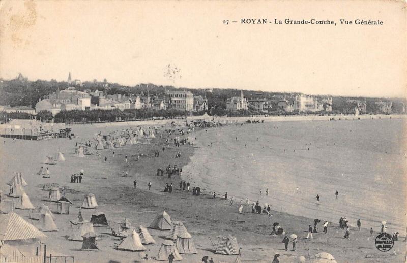 Carte postale ancienne Royan - La Grande Conche - Vue Generale à Royan
