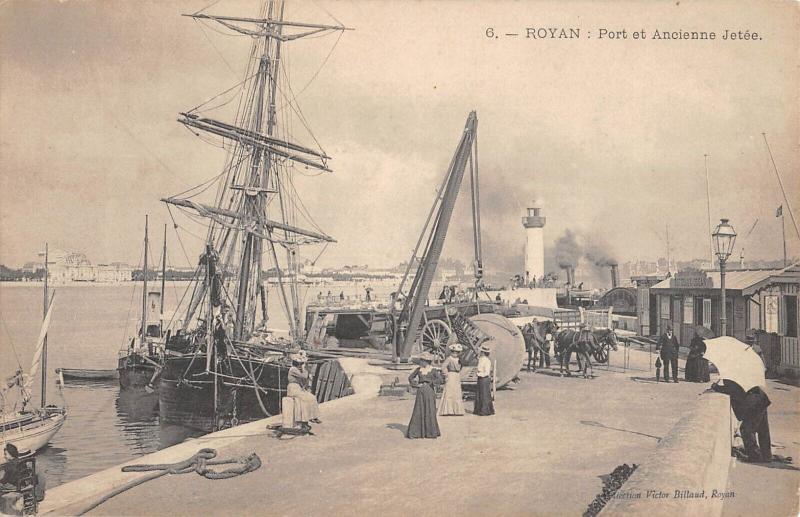 Carte postale ancienne Royan - Pont Et Ancienne Jetee à Royan