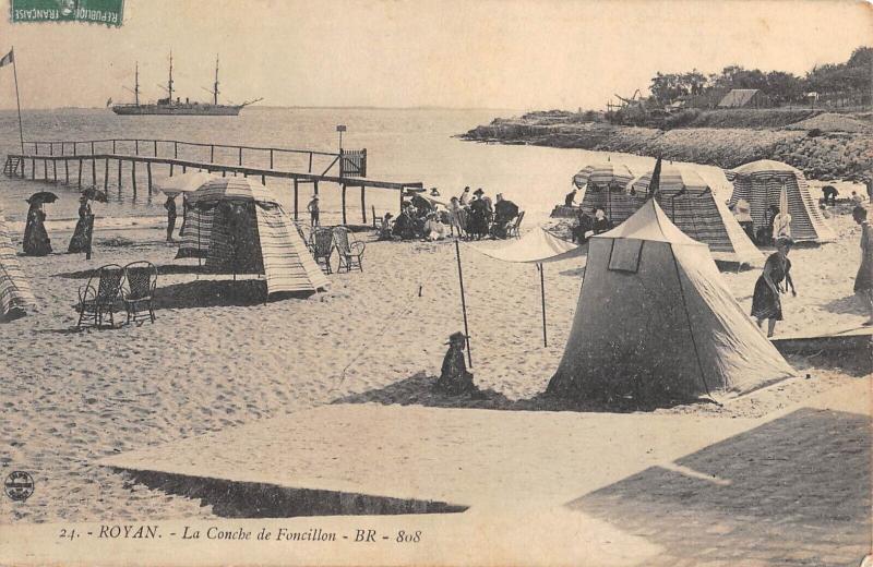 Carte postale ancienne Royan - La Conche De Foncillon à Royan