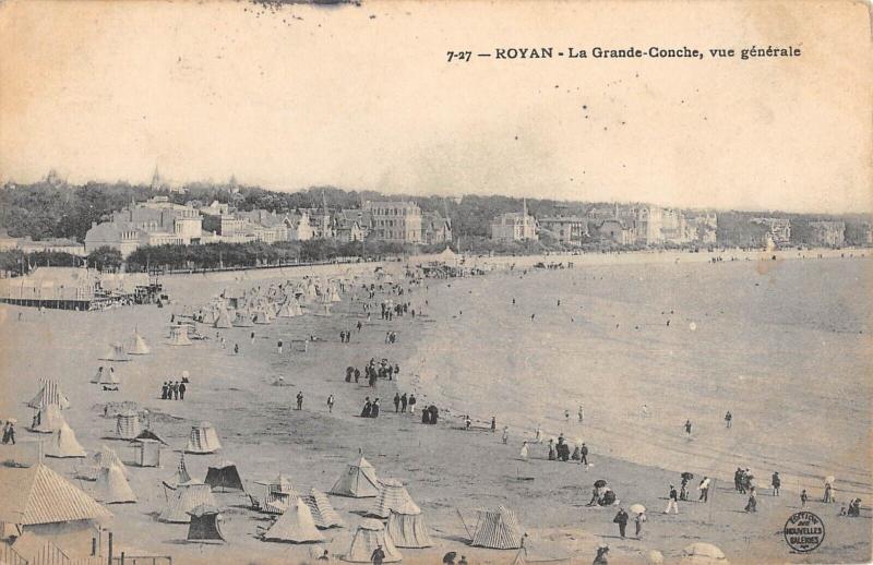 Carte postale ancienne Royan - La Grande Conche - Vue Generale à Royan