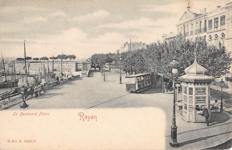 Carte postale ancienne Royan - Le Boulevard Thiers à Royan