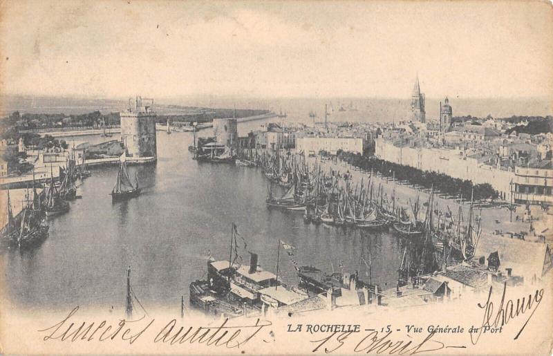 Carte postale ancienne La Rochelle - Vue Generale Du Port à La Rochelle
