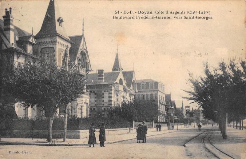 Carte postale ancienne Royan - Boulevard Frederic Garnier Vers Saint Georges à Royan