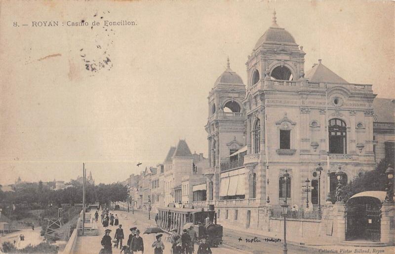 Carte postale ancienne Royan - Casino De Foncillon - Train à Royan