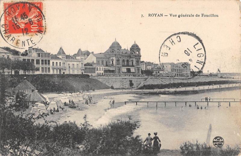 Carte postale ancienne Royan - Vue Generale De Foncillon à Royan