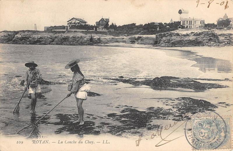 Carte postale ancienne Royan - La Conche Du Chay à Royan