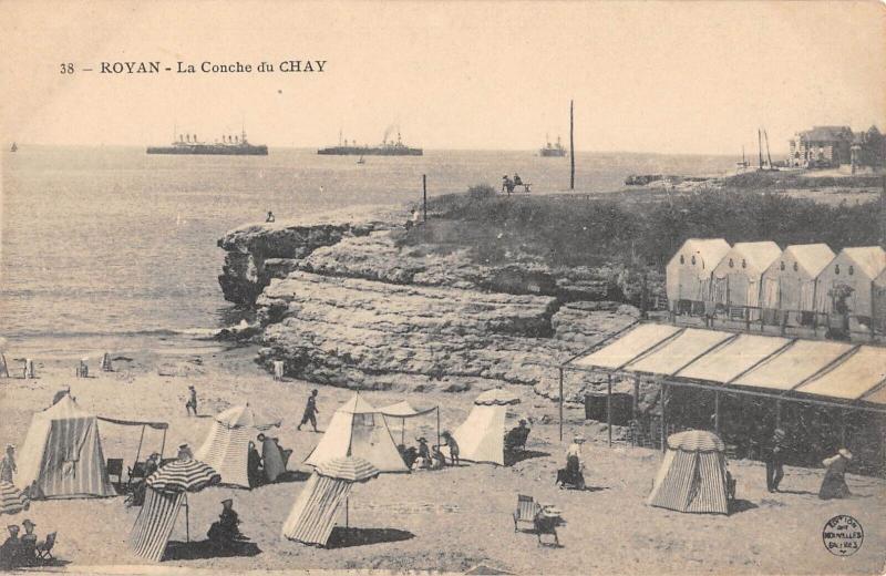 Carte postale ancienne Royan - La Conche Du Chay à Royan