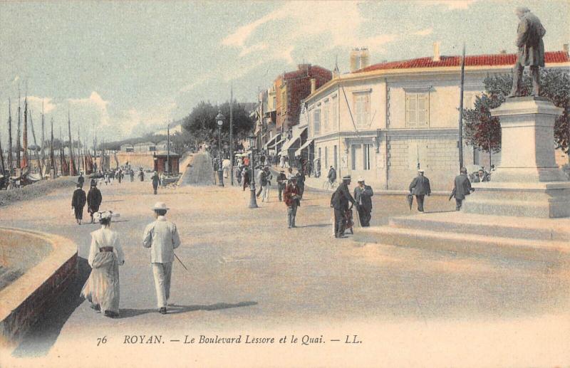 Carte postale ancienne Royan - Le Boulevard Lessore Et Le Quai à Royan
