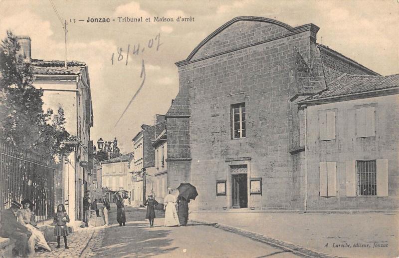 Carte postale ancienne Jonzac - Tribunal Et Maison D'Arret à Jonzac
