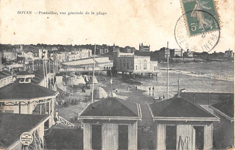 Carte postale ancienne Royan - Pontaillac - Vue Generale De La Plage à Royan