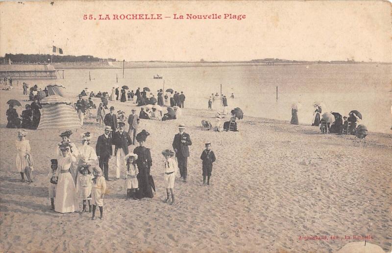 Carte postale ancienne La Rochelle - La Nouvelle Plage à La Rochelle
