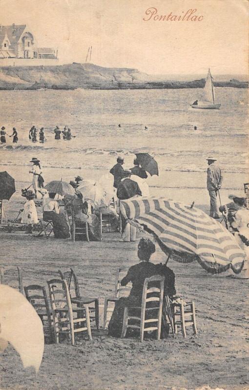Carte postale ancienne Pontaillac - Scene De Plage - Joli Cliche