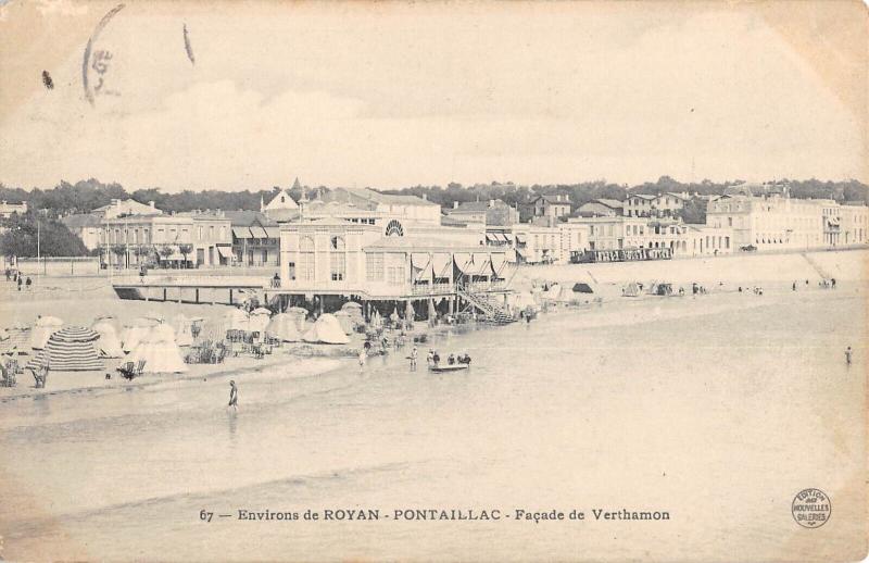 Carte postale ancienne Environs De Royan - Pontaillac - Facade De Verthamon à Royan