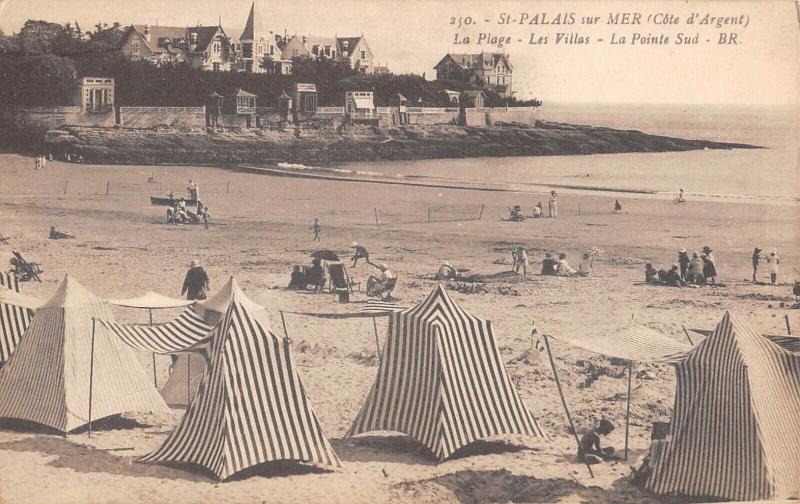 Carte postale ancienne Saint Palais Sur Mer - La Plage - Les Villas - La Pointe Sud à Saint-Palais-sur-Mer