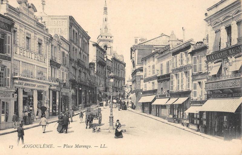 Carte postale ancienne Angouleme - Place Marengo à Angoulême