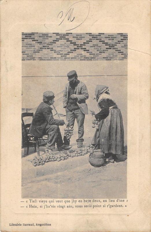 Carte postale ancienne Angouleme - Marchand D'Ail à Angoulême