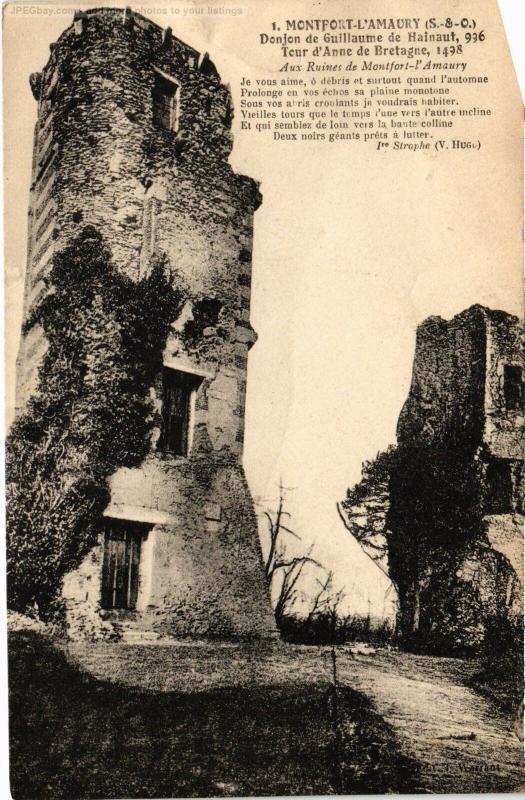 Carte postale ancienne Montfort l'Amaury Donjon de Guillaume à Montfort-l'Amaury
