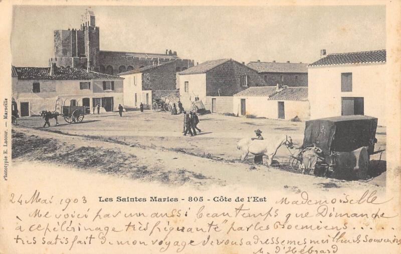 Carte postale ancienne Les Saintes Maries - Cote De L'Est