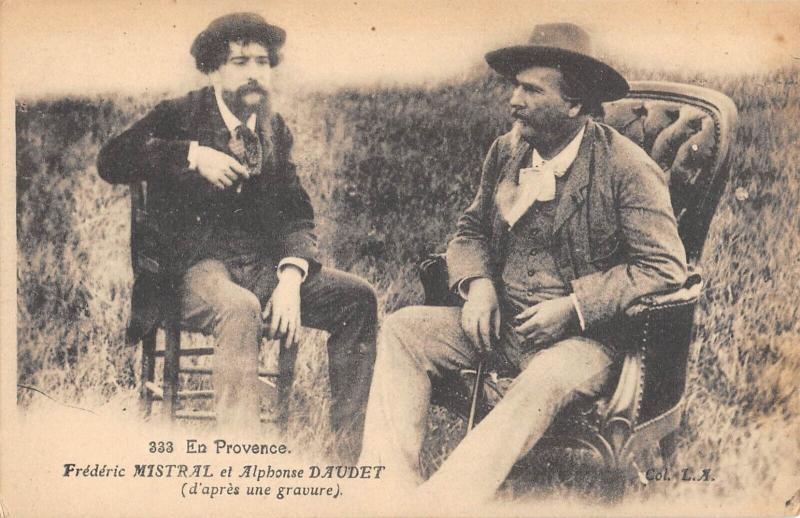 Carte postale ancienne En Provence - Frederic Mistral Et Alphonse Daudet