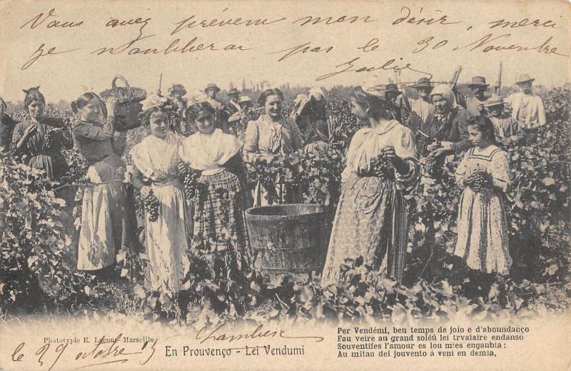 Carte postale ancienne En Prouvenco - Lei Vendumi