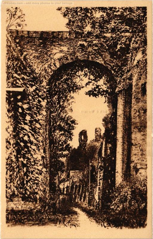 Carte postale ancienne Montfort l'Amaury Chemin de Ronde à Montfort-l'Amaury