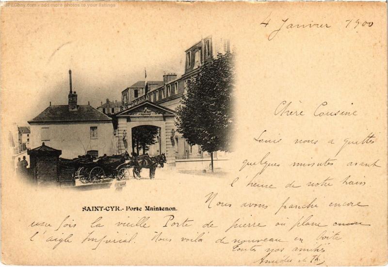 Carte postale ancienne St Cyr l'Ecole Porte Maintenon