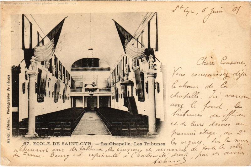 Carte postale ancienne St Cyr l'Ecole Ecole la Chapelle