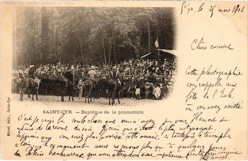 Carte postale ancienne St Cyr l'Ecole Bapteme de la promotion