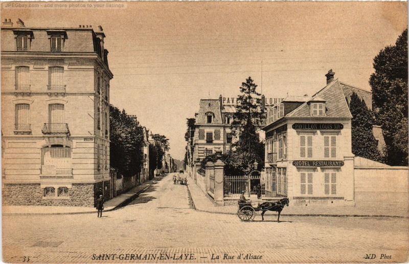 Carte postale ancienne St Germain Rue d'Alsace