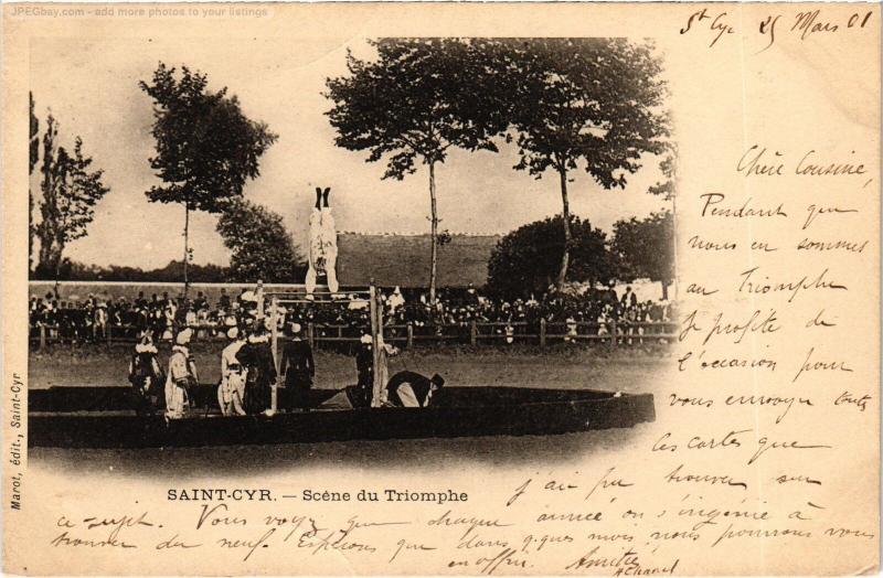Carte postale ancienne St Cyr l'Ecole scene du Triomphe