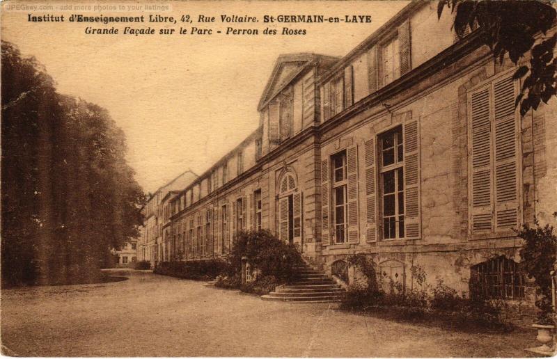 Carte postale ancienne St Germain Institut d'Enseignement Libre Perron des Roses