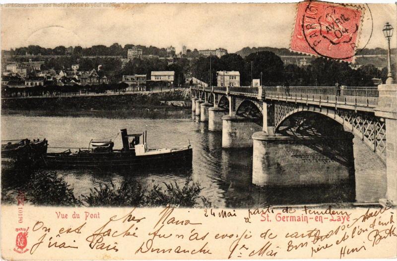 Carte postale ancienne St Germain vue du Pont