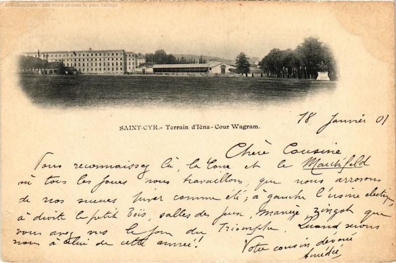 Carte postale ancienne St Cyr l'Ecole Terrain d'Iena