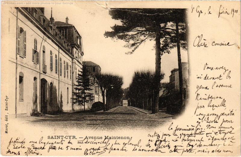 Carte postale ancienne St Cyr l'Ecole Avenue Maintenon