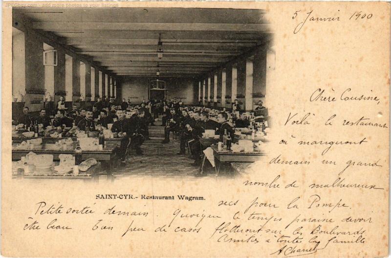 Carte postale ancienne St Cyr l'Ecole Restaurant Wagram