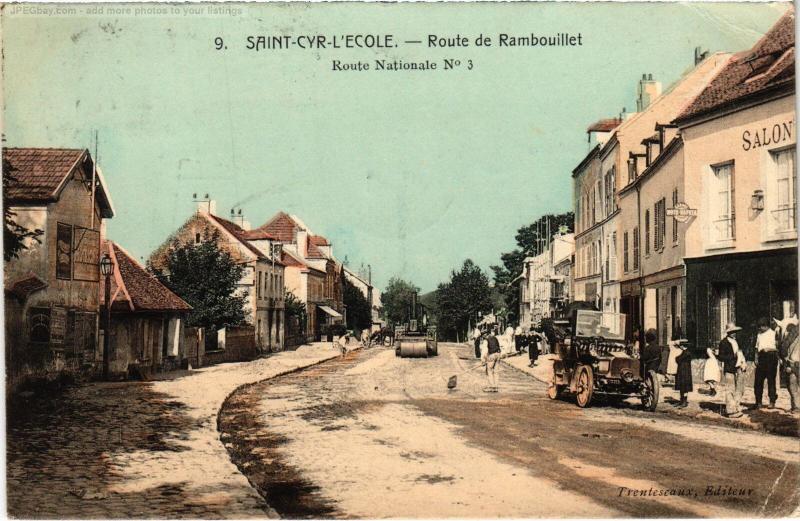 Carte postale ancienne St Cyr l'Ecole Route de Rambouillet à Rambouillet