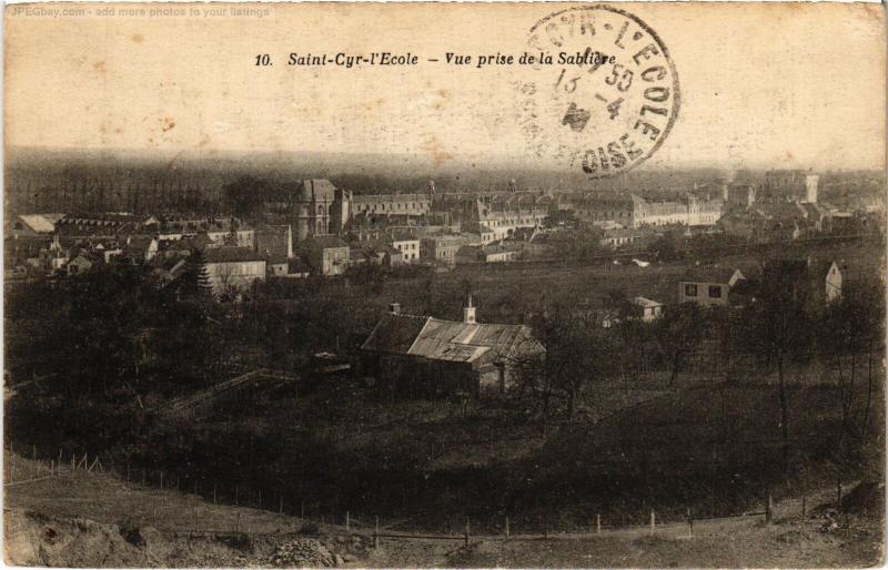 Carte postale ancienne St Cyr l'Ecole vue prise de la Sabliere